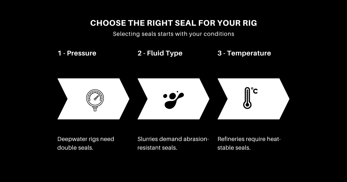 Flowchart for choosing mechanical seals for oil and gas.