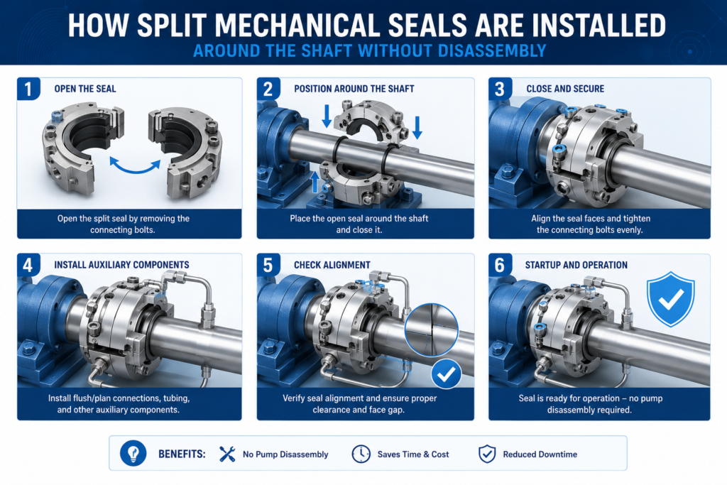 Split Mechanical Seals Are Only Useful for Very Large Pumps