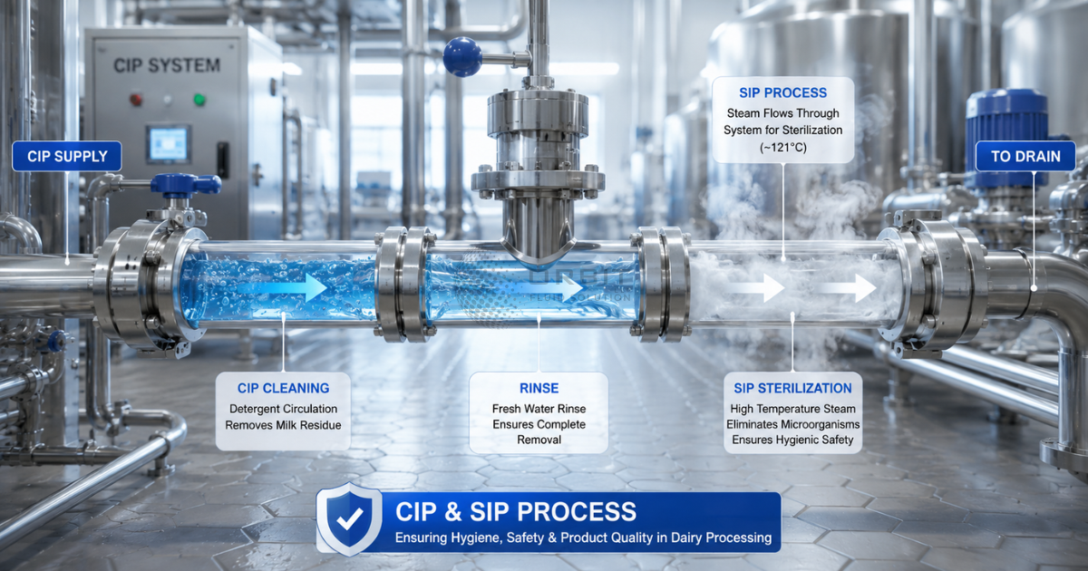 CIP and SIP cleaning cycles in dairy processing equipment and their impact on seal selection