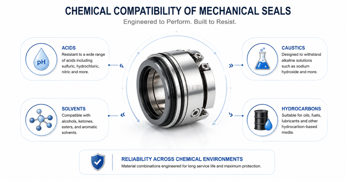 Chemical compatibility considerations for mechanical seal materials