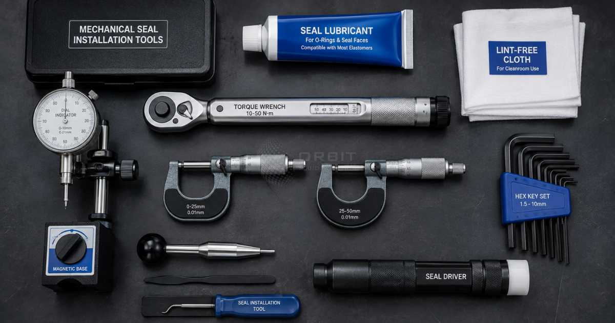 Essential tools required for correct mechanical seal installation